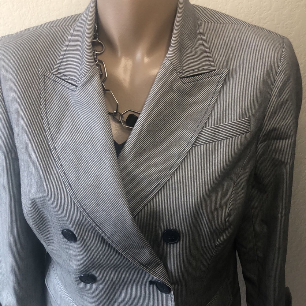 Pendleton Striped Lined Jacket Blazer, 14 - image 2